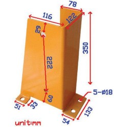 Protection - Sabot pour Angles de Pieds d'Echelle - Profilé en U