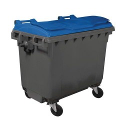 Mobil Plastic - Conteneur poubelle à déchets 4 Roues 660L