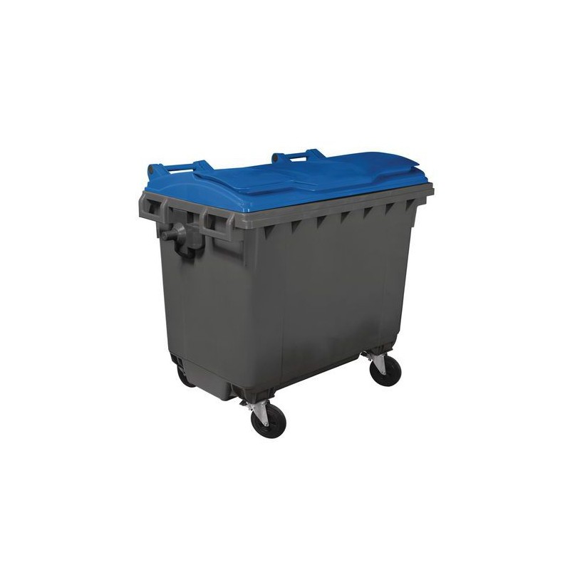 Mobil Plastic - Conteneur poubelle à déchets 4 Roues 660L