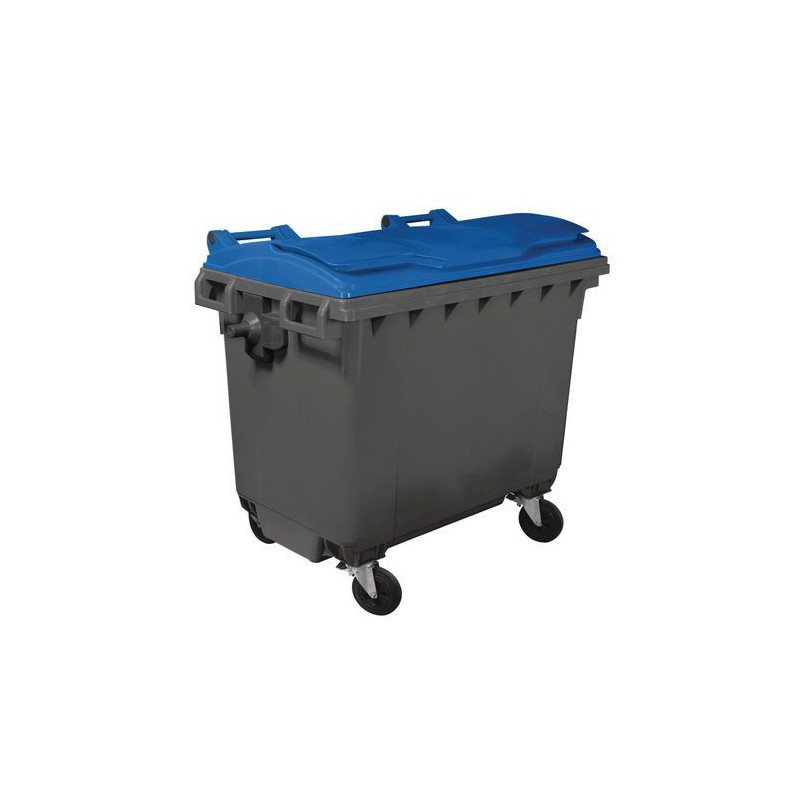 Mobil Plastic - Conteneur poubelle à déchets 4 Roues 660L Mobil Plastic - Conteneur poubelle à déchets 4 Roues 660L