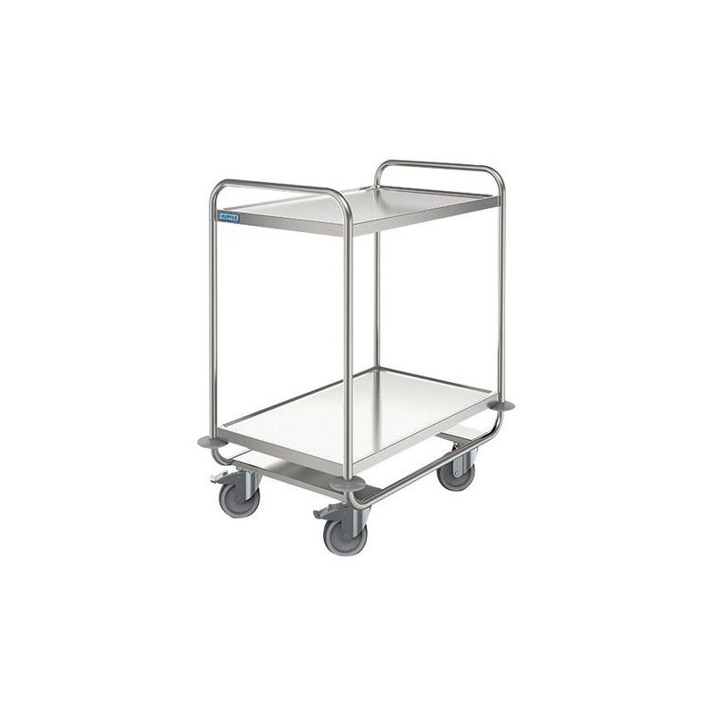 HUPFER 01.1229.2 - Chariot de service inox 2 plateaux Force 160 kg HUPFER 01.1229.2 - Chariot de service inox 2 plateaux Force 160 kg