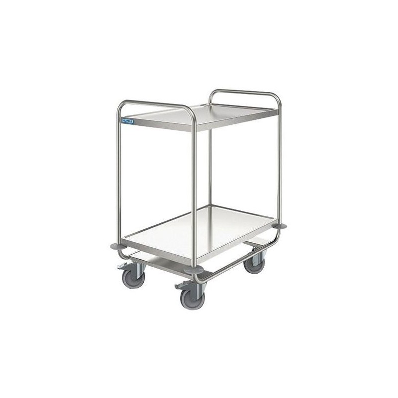 HUPFER 01.1229.2 - Chariot de service inox 2 plateaux Force 160 kg