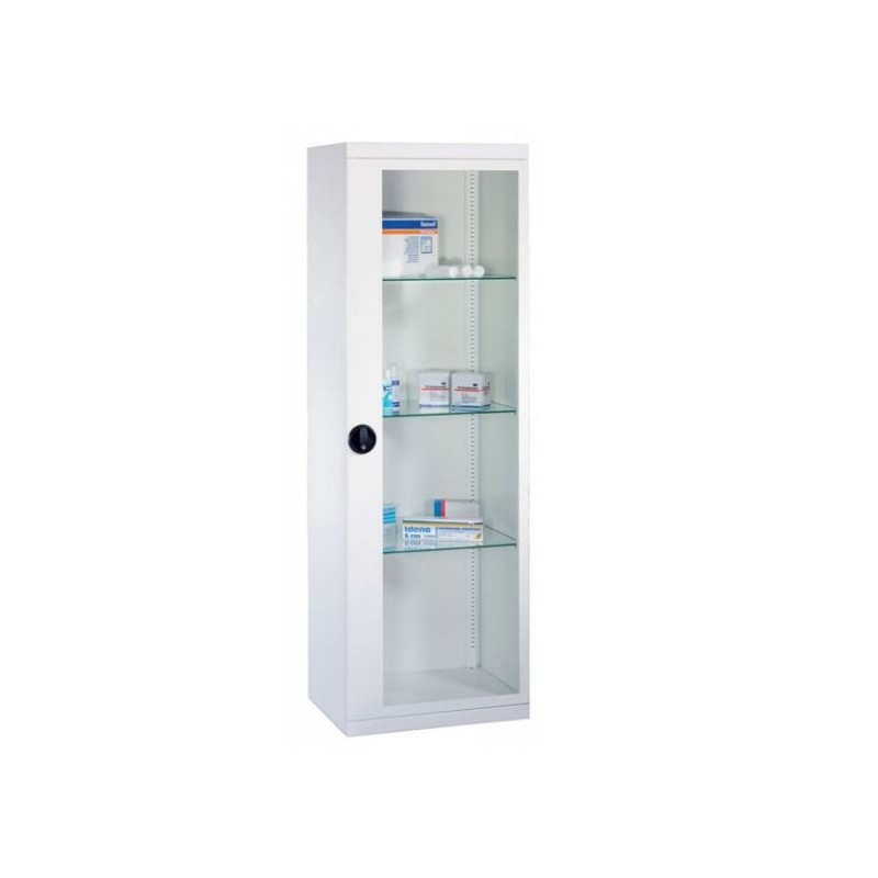 RUBEX 12-0268-00 - Armoire Médicale avec 1 Porte Vitrée 144x53x36cm