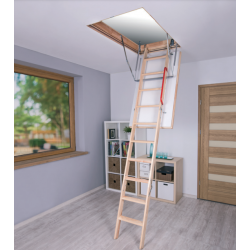 OPTISTEP 869270 - Escalier pliable bois de pin escamotable 60 x 120 cm