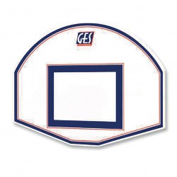 GES - Panneau de basketball Demi-Lune 90 x 120 cm 2 couleurs