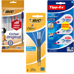 BIC et TIPP-EX - Lot de 79 Produits sous Blyster