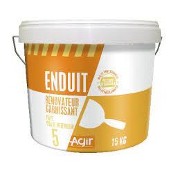 AGIR - Lot de pots d'enduit 15 Kg rénovateur garnissant pate