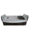 Table de préparation poissons 124x114x70cm pour les professionnels