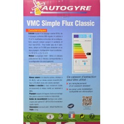 AUTOGYRE 100410 - Kit VMC Simple Flux Autoréglable Pavillon'Air
