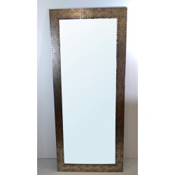 CADR AVEN 387.231 - Miroir 60 x 160 cm Acier marbré martelé marron