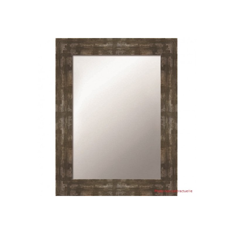 CADR AVEN 387.231 - Miroir 60 x 160 cm Acier marbré martelé marron