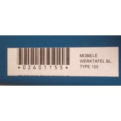 BRAKEL 02601155 - Etabli mobile bleu 3 plateaux Largeur 115cm