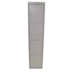 Vestiaire - Bloc de 4 Casiers - Vestiaires Gris Vertical 180x40x50cm