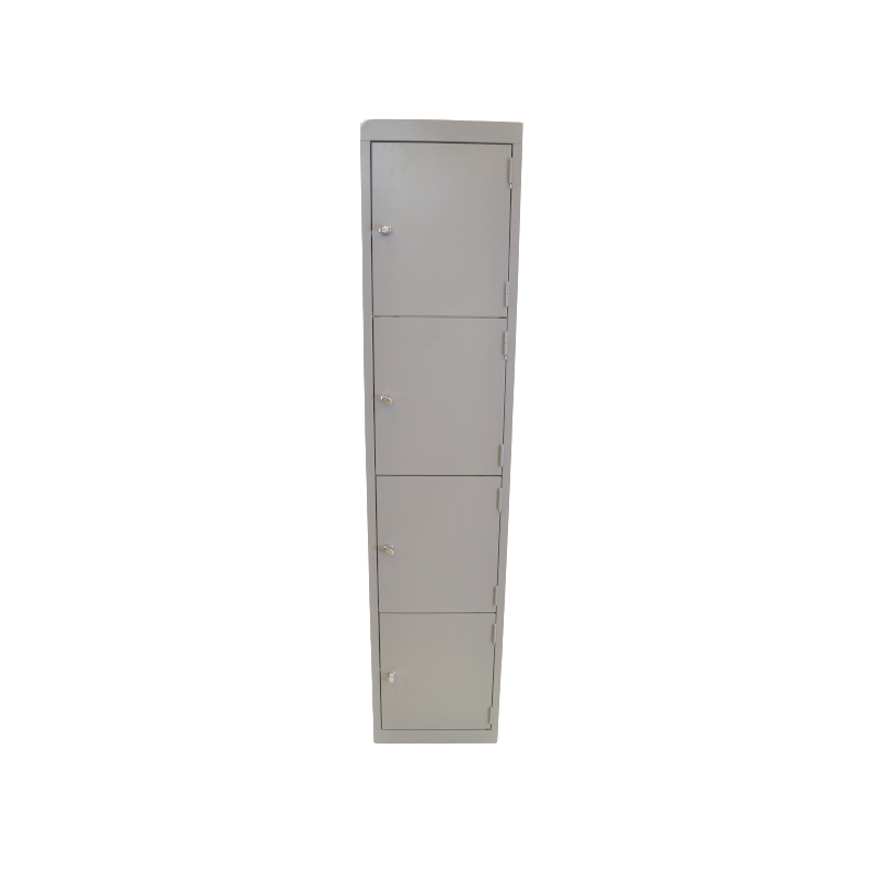 Vestiaire - Bloc de 4 Casiers - Vestiaires Gris Vertical 180x40x50cm