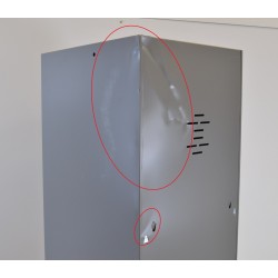 Vestiaire - Bloc de 4 Casiers - Vestiaires Gris Vertical 180x40x50cm