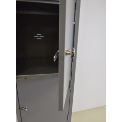 Vestiaire - Bloc de 4 Casiers - Vestiaires Gris Vertical 180x40x50cm