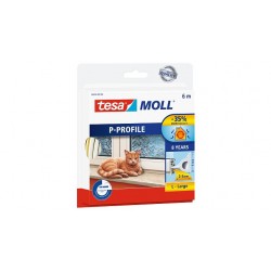 Rouleau de 6m x 9mm x 5.5mm TESAMOLL P-PROFILE pour Calfeutrage de Portes...