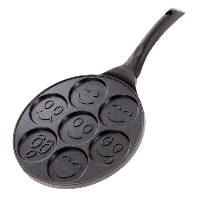 BEKA 13878274 - Poêle De 27 cm Pour 7 Blinis de 8 Cm Smiley Kitchen Fun BEKA 13878274 - Poêle De 27 cm Pour 7 Blinis de 8 Cm Smiley Kitchen Fun