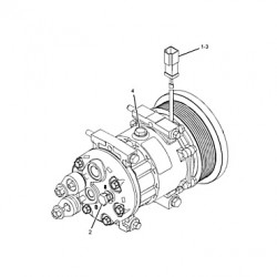 CAT® CATERPILLAR 153611 - Compresseur de réfrigérant 24V modèle 4132