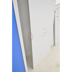 Bloc de 2 Vestiaires - Armoire en Kit Gris et Bleu Vertical avec Penderie