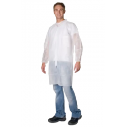 PROP 987730 - Blouses de Travail PLP 25g/m² zip Col Blanc Taille XL