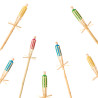 DEVINEAU - Lot de 50 Torches Citronnelle Bambou coloris assorti 118cm