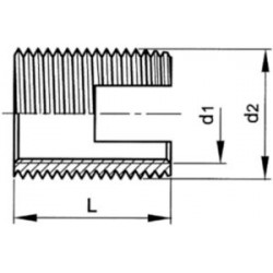 FABORY 71560.050.001 - Douille Filetée Inox 1.4105 M5X10