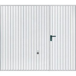 TUBAUTO 873303 - Porte de Garage Basculante A Portillon Intégré Blanc