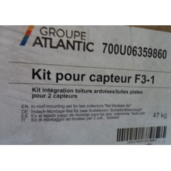 Kit Intégration Toiture Ardoises/Tuiles Plates pour 2 Capteurs F3-1 ATLANTIC...