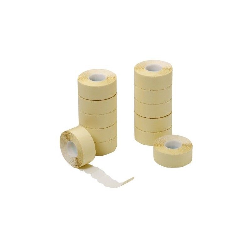 Lot de 2 pack de 12 rouleaux de 1500 étiquettes 22x12 blanc METO 622