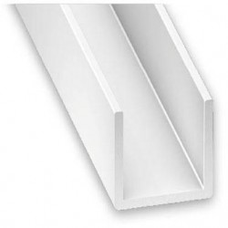 CQFD 2050-24 - Lot de 20 Cornières PVC Blanc 10x18x10mm Longueur 2,6m