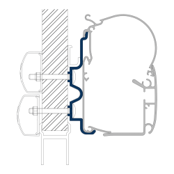 DOMETIC 9103103821 - Etrier de Fixation L4m pour Store Paroi Latérale