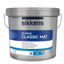 SIKKENS 5254273 - Pot de 15L de Peinture Mural Alpha Classic Mat Blanc