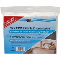 GEB 861009 - Pack de 3 Boucliers Thermiques pour Soudure en Fibre de Verre