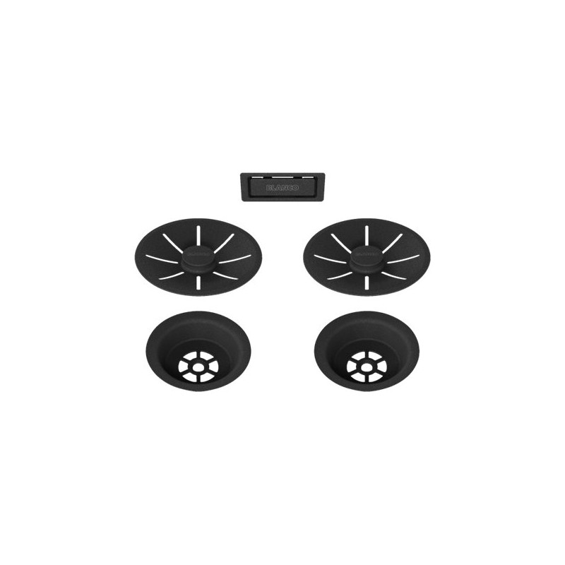 BLANCO 239979 - Kit de Vidage pour Evier Double Ø90mm Noir