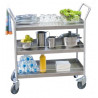 FIMM 880 000 634 - Chariot Desserte Inox avec 3 Plateaux Charge 300kg