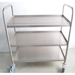 FIMM 880 000 634 - Chariot Desserte Inox avec 3 Plateaux Charge 300kg