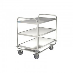 HUPFER 01.1232.2 - Chariot Desserte Inox 3 plateaux Charge 200 kg