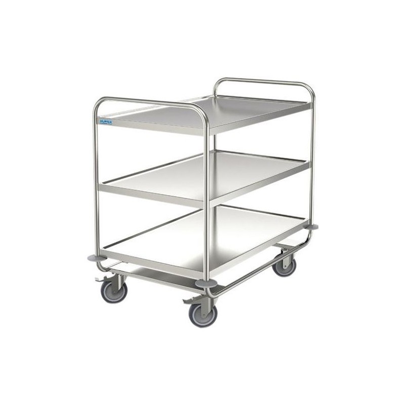 HUPFER 01.1232.2 - Chariot Desserte Inox 3 plateaux Charge 200 kg HUPFER 01.1232.2 - Chariot Desserte Inox 3 plateaux Charge 200 kg
