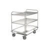 HUPFER 01.1232.2 - Chariot Desserte Inox 3 plateaux Charge 200 kg