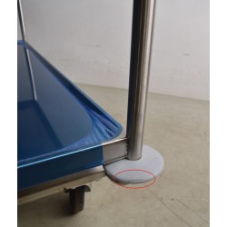 HUPFER 01.1232.2 - Chariot Desserte Inox 3 plateaux Charge 200 kg