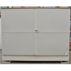 A023737 - Box de Rétention Conteneur Extérieur 1050 L en Acier Blanc