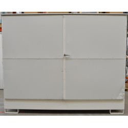 A023737 - Box de Rétention Conteneur Extérieur 1050 L en Acier Blanc