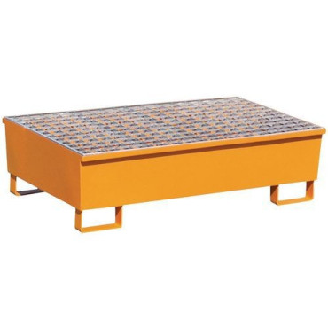A016861 - Bac Palette de Rétention 220 L Acier avec Caillebotis