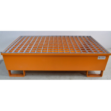 A016861 - Bac Palette de Rétention 220 L Acier avec Caillebotis