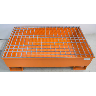 A016861 - Bac Palette de Rétention 220 L Acier avec Caillebotis