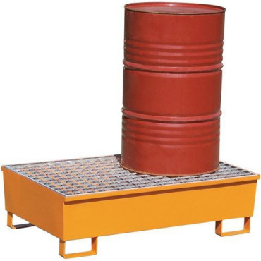 A016861 - Bac Palette de Rétention 220 L Acier avec Caillebotis