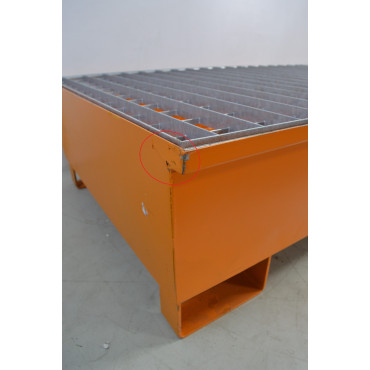 A016861 - Bac Palette de Rétention 220 L Acier avec Caillebotis