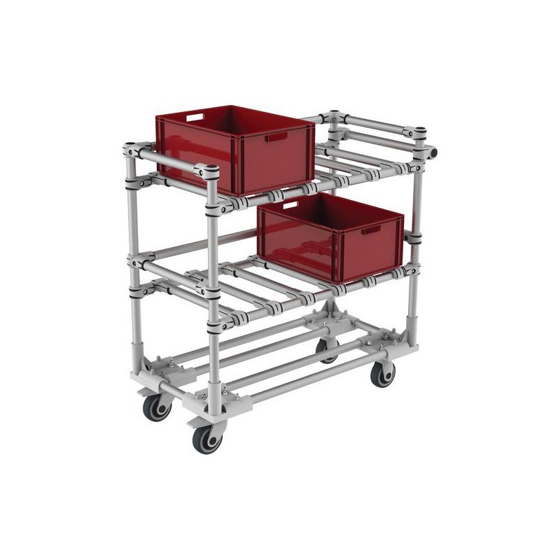 TRILOGIQ 33-2 -Chariot pour Bacs Préparation de Commandes Modulaire TRILOGIQ 33-2 -Chariot pour Bacs Préparation de Commandes Modulaire