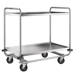 BLANCO SW 10x6-2 - Desserte Chariot de Service Inox 2 Plateaux